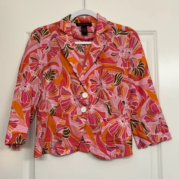 Lily Stanhope Floral Linen Blazer - Picture 2 of 4